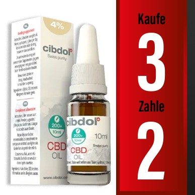3 X Cibdol CBD Öl 4 % | 10ml