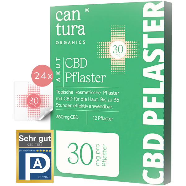 Cantura AKUT CBD-Pflaster 24 x CBD-Pflaster 30 mg CBD pro Pflaster