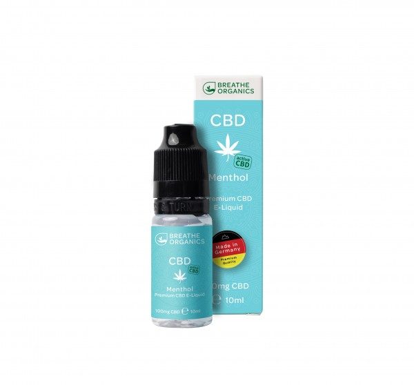 Breathe Organics active CBD E Liquid Menthol