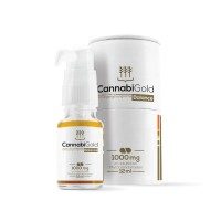 Cannabigold CBD Öl mit 1000mg CBD Packung und Flasche Vorderansicht