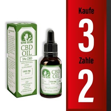 3 X Sensi Seeds CBD Öl 5% | 30ml
