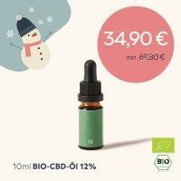 Cantura Akut 12% 10 ml Bio-CBD-Öl Fläschchen mit Verpackung mit Winterrabatt