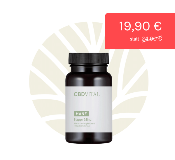 CBD VITAL Hanf Happy Mind Flasche & Rabatt