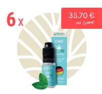 Breathe Organics Vorteilsbundle CBD E-Liquid Menthol 10ml Flasche & Verpackung & Rabatt