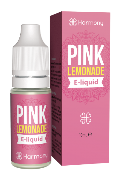 Harmony Originals CBD Liquid Pink Lemonade Flasche & Verpackung