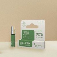 Cantura SOS-Mundspray 20% CBD - Hanfgeschmack Spray Dose mit Verpackung Front