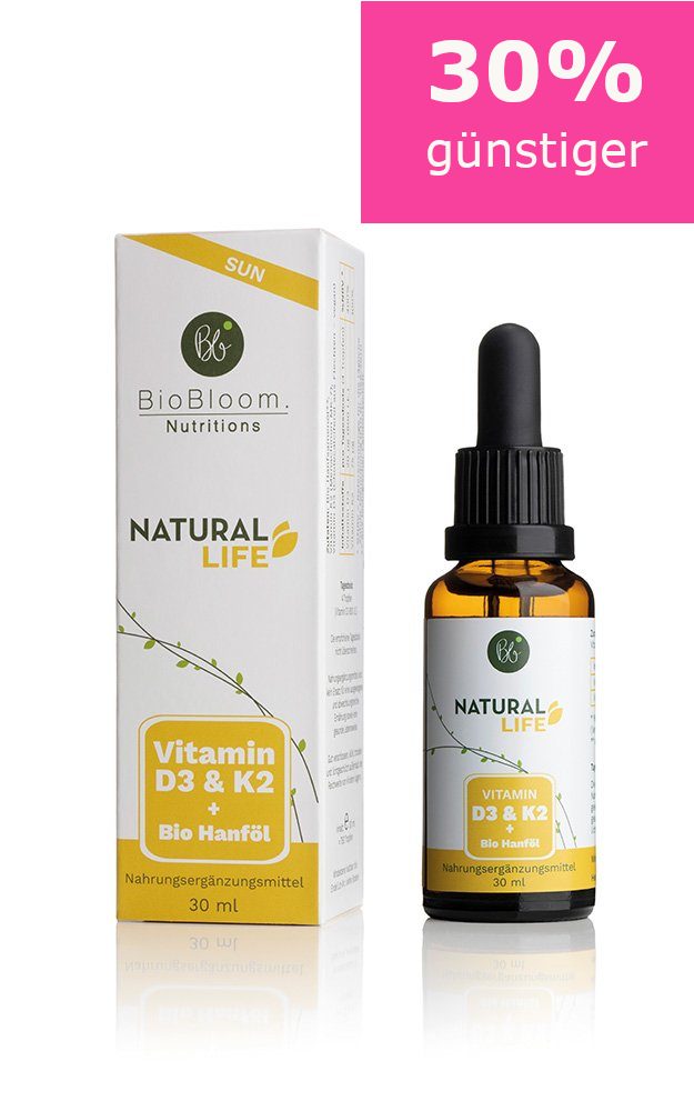 BioBloom Natural Sun - Vitamin D3 & K2 Tropfen