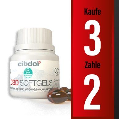 3 X Cibdol Softgel CBD Kapseln 4%